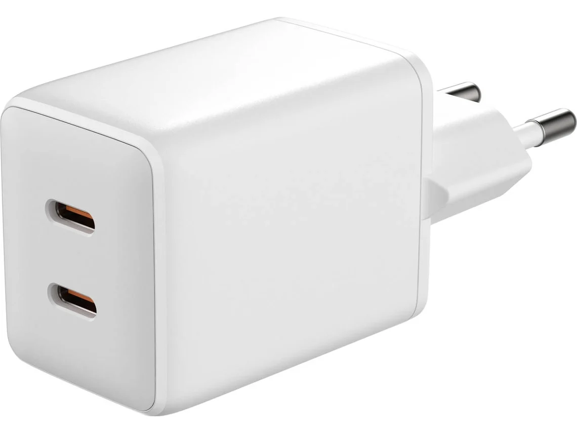 Carregador Parede GOODIS 45W (USB-C + C - Branco)