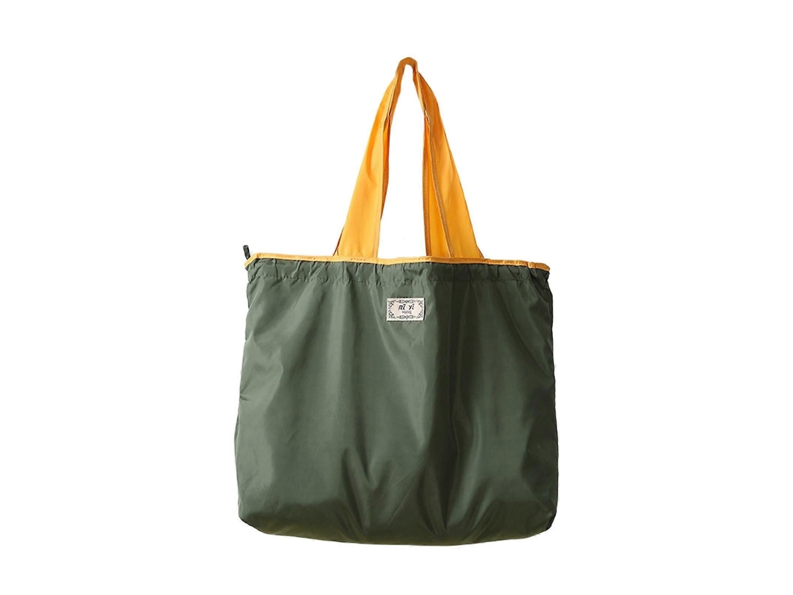 Sacola de Compras Grande, Reutilizável, Dobrável, com Fecho de Cordão, Ideal para Viagens e Supermercados, Roxa, Tamanho M. GOKOCO