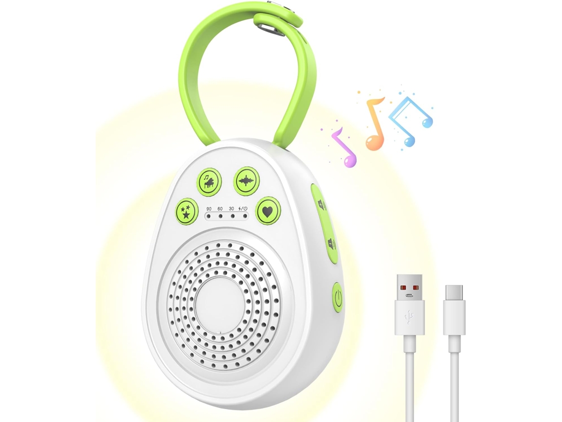 Ruído Branco, Máquina De Ruído Branco Portátil, Recarregável Por Usb, Adequada Para Bebês, Crianças Ou Adultos SUNNY SPACES