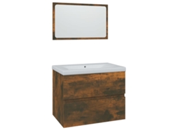 Bathroom Furniture Set, Bathroom Furniture Sets Vidaxl Marrom Madeira Processada (60 X 38.5 X 45 Cm)