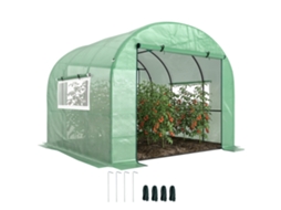 Greenhouse Of Garden Greenhouse Tunnel Of Garden 9m² Foot High Densité 135 G / M². With 2 Doors Zippées 300 X 300 X 200 Cm. Green