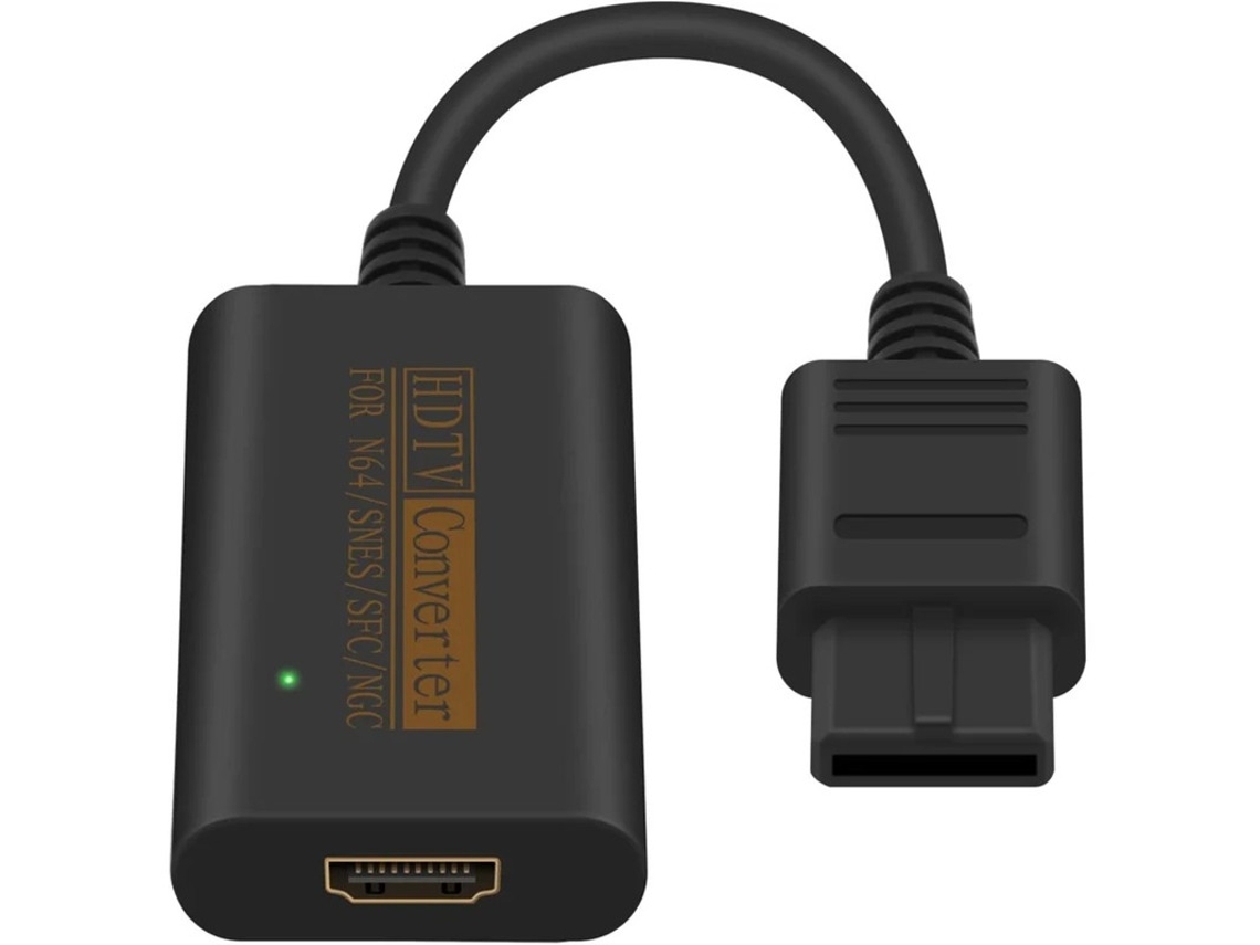 Conversor N64 Para Hdmi 720p Com Cabo Adaptador 20 Cm Compatível Snes, Sfc, N64, Gc Sem Fonte De Alimentação Externa Bestvite
