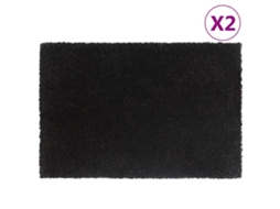 Vidaxl Tapetes Porta 2 Pcs 40x60 Cm Fibra Coco Tufada Preto