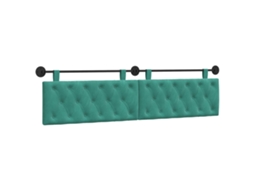 Conjunto 1 Cabeceira Moderna Vidaxl Azul-turquesa Veludo (210 X 55 X 7 Cm)