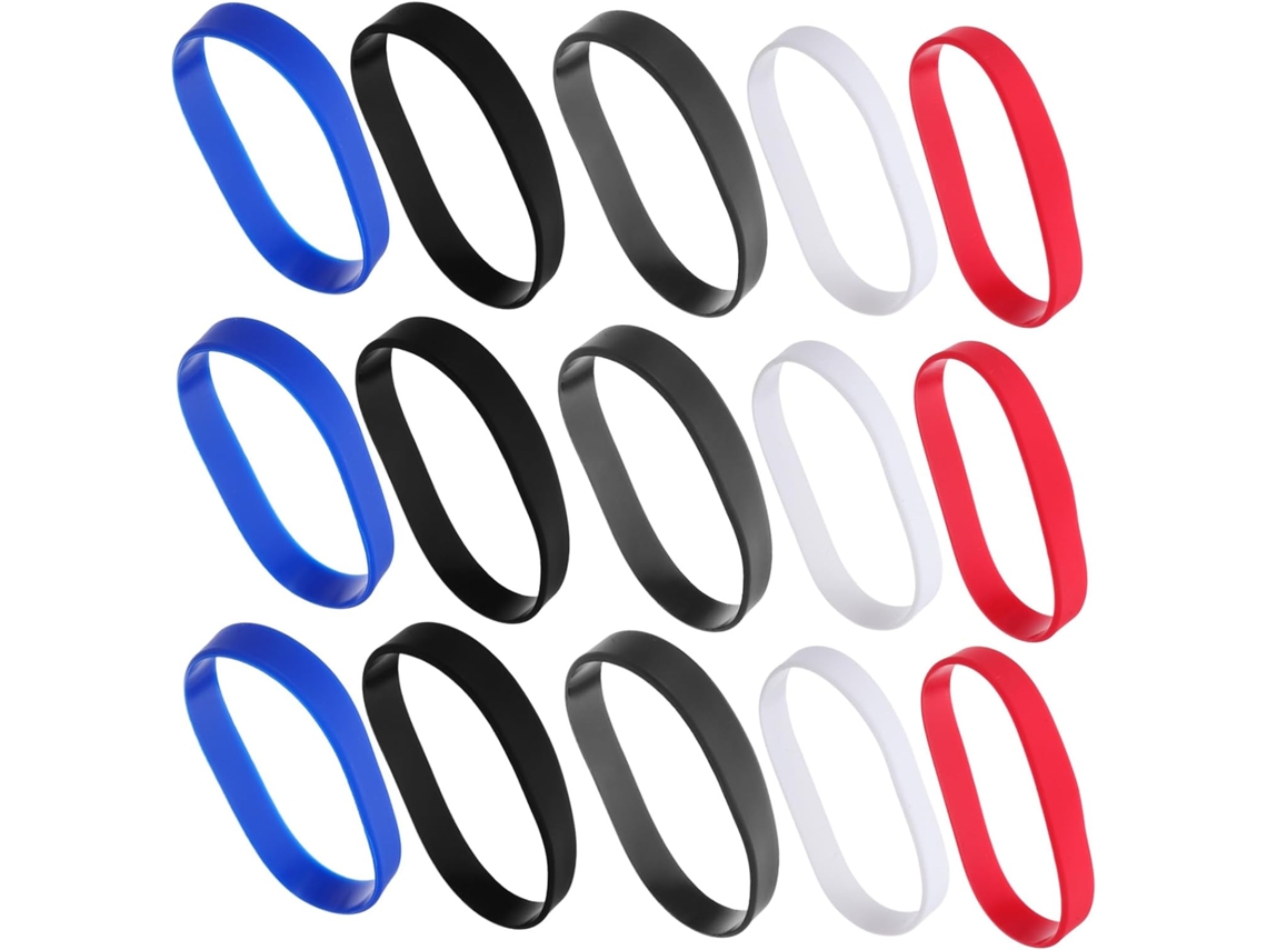 50-pulseiras Elásticas De Silicone Em Branco Para Festas