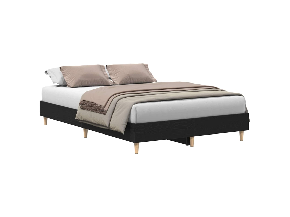 Estrutura da Cama Carvalho Preto 193 X 138 X 25 Cm MAISON EXCLUSIVE