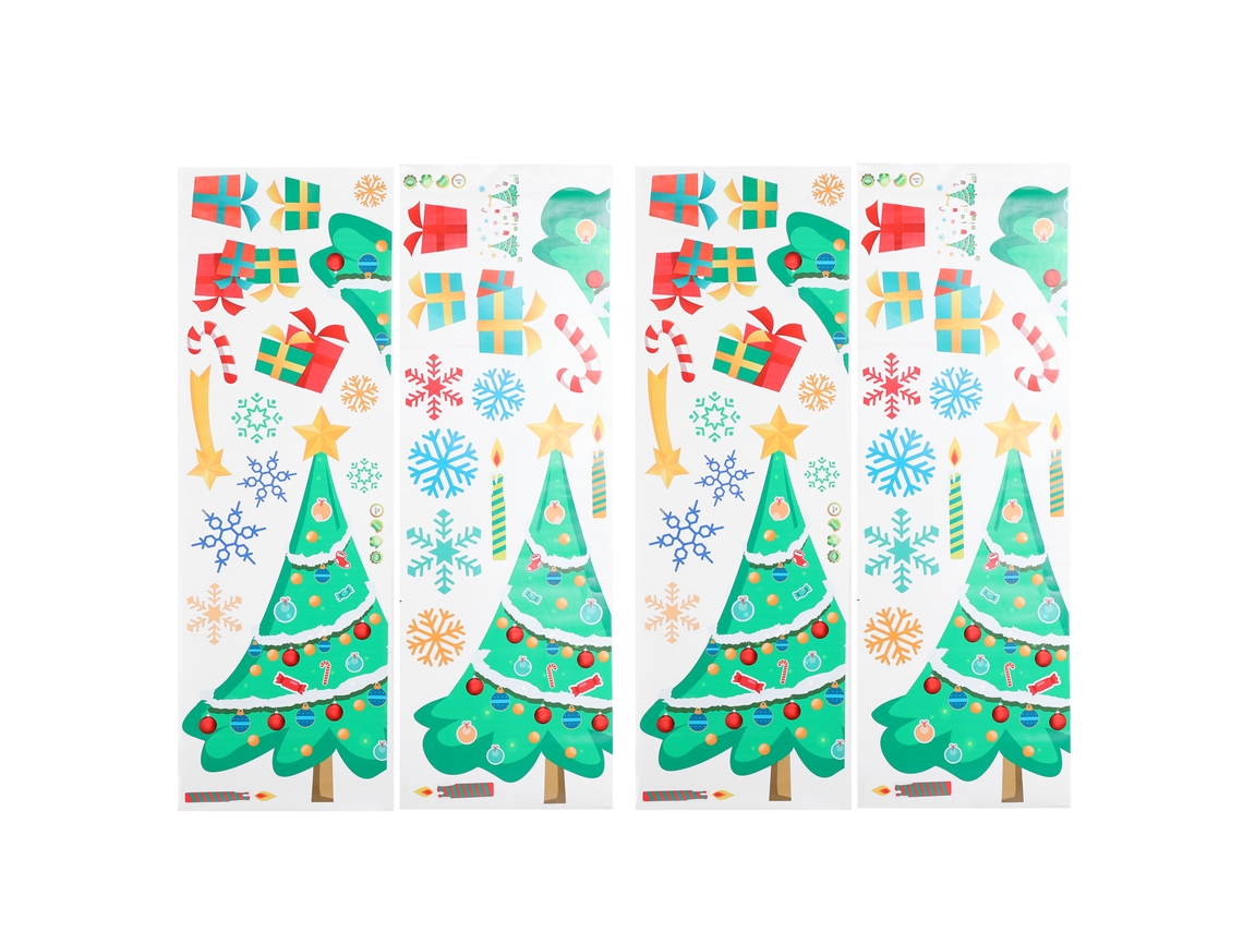 Adesivos De Janela Natalino Decorativos Removíveis Rolo