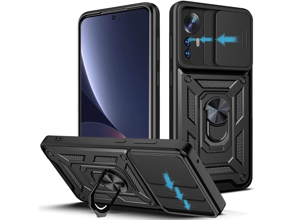 Lurelia Capa Antichoque Para Xiaomi 12 / 12x 5g, Anel Suporte E Proteção De Câmara
