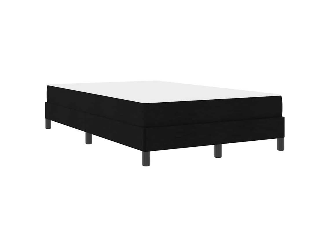 Conjunto 1 Cama Box Vidaxl Preto Tecido (120 X 200 Cm)