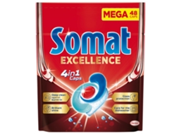 Cápsulas para Lava louças Somat Excellence 4 em 1 / 48 Unidades AQUAFORGE