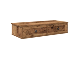 Prateleira de Parede com Gavetas em Madeira MAISON EXCLUSIVE 80x34x17 cm