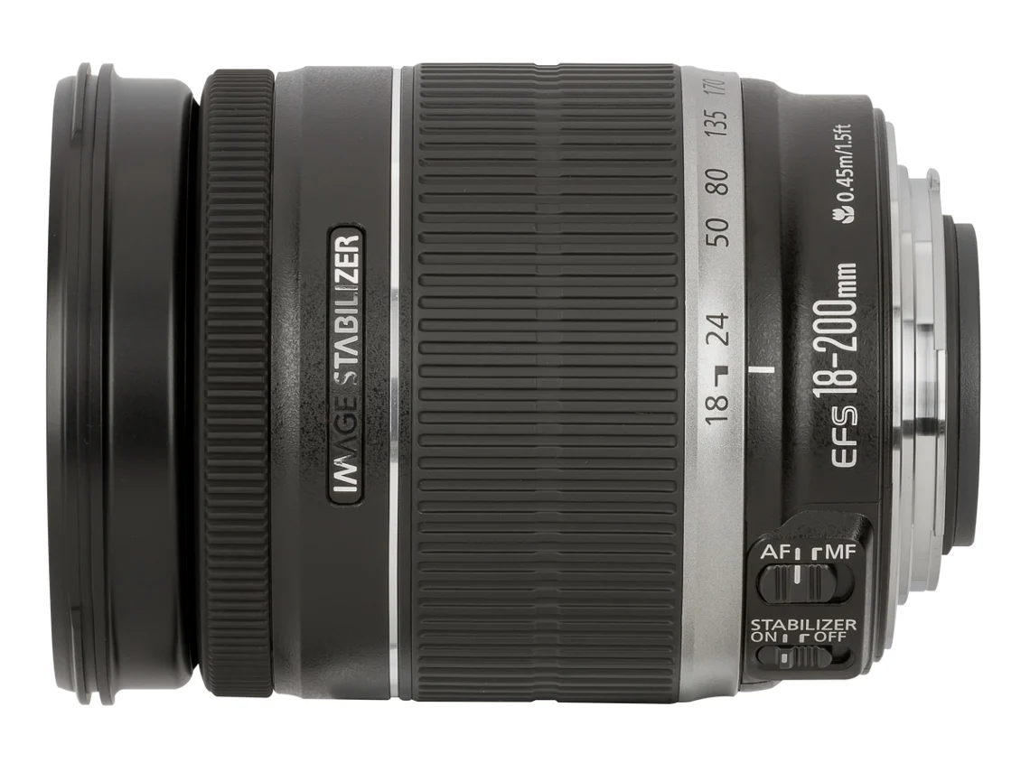 Objetiva CANON EF-S 18-200 mm 3.5-5.6 IS (Encaixe: Canon EF