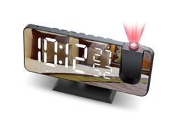 Reloj Despertador Digital Con Proyección Techo, Radio, Usb, 4 Brillo, Doble Alarma Para Dormitorio 2025