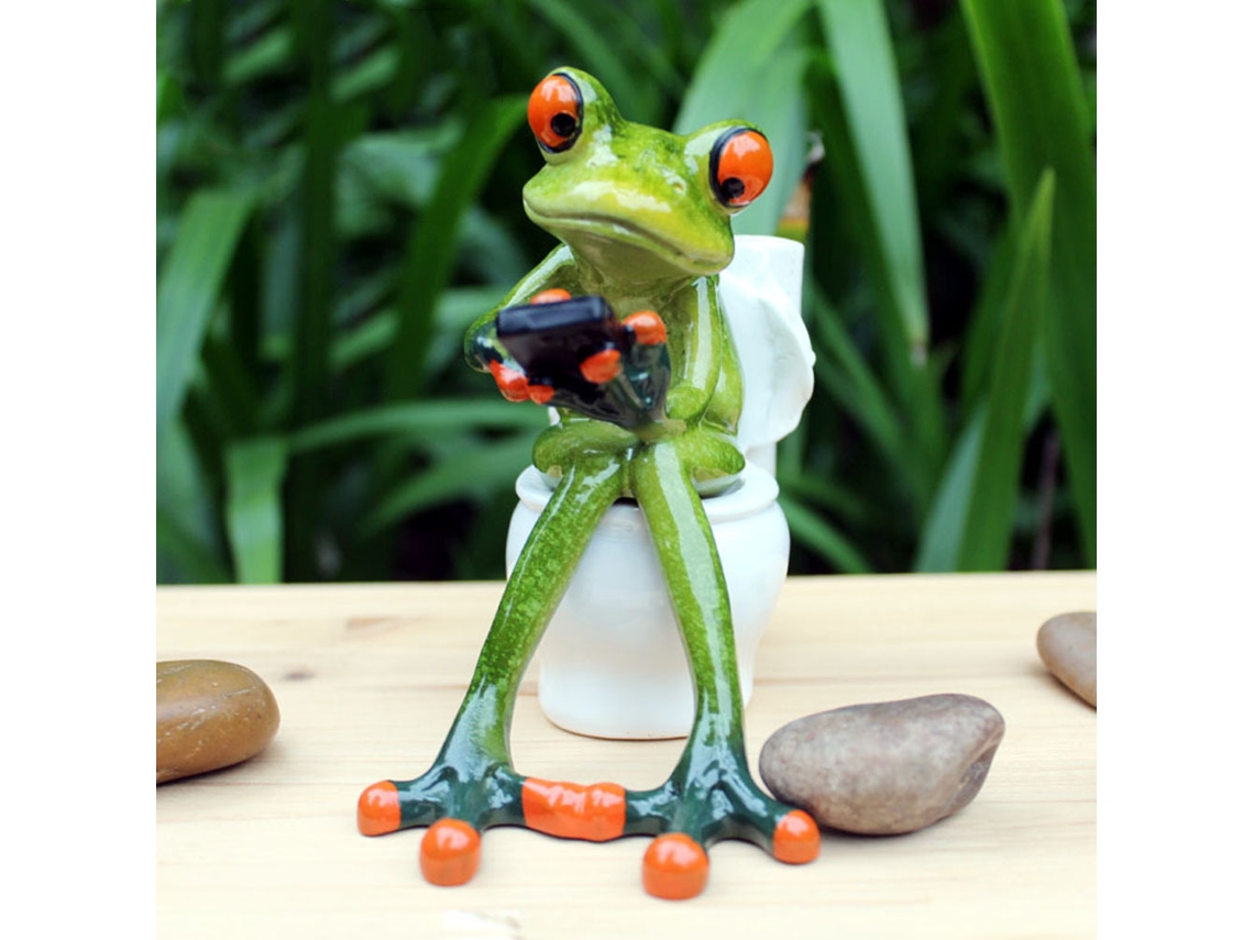 Ornamento de Casa com Sapo para Mesa, Porta Lápis e Decoração LAXISCREED