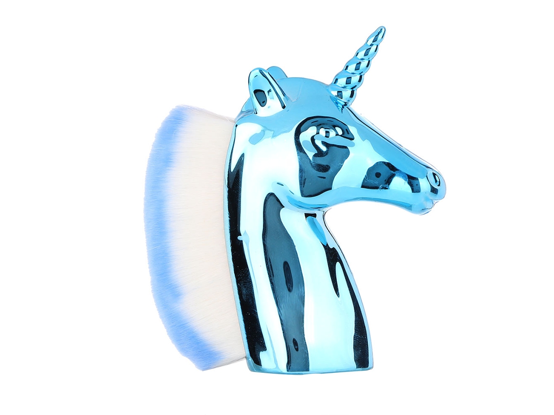 Pincel Para Limpeza De Pó De Unhas Eletroporado Suave Remove Pó Para Arte De Unhas Azul