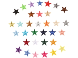 Conjunto de 33 Apliques Bordados em Formato de Estrela para Chapéus, Mochilas, Sapatos, SFUSHOS