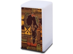 Luminária De Mesa A Bateria Estampa Étnica Mapa Da África Leitura Para Escritório, Quarto, Proteção Ocular E Economia De