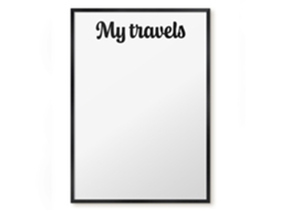 Magnetic Wall Board My Travels For The Office Espelharte (50x70 Cm)