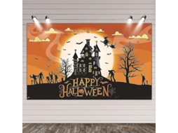Fundo De Tela Para Festa De Halloween Props Fotografia Decoração 180x110cm Castelo Da Noite