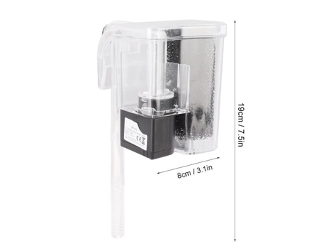 Qiilu Bomba de água para aquário, suspensão externa, filtro de energia para tanque de peixes, bomba de ar de oxigênio 3 QIILU