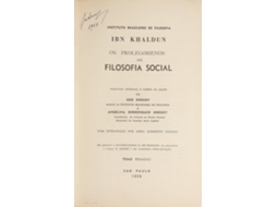 Livro Os Prolegômenos Ou Filosofia Social. De Khaldun (português)