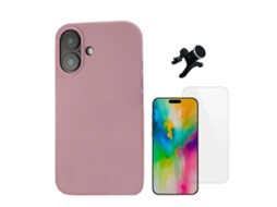 Capa Clearglass Carro Compativel para iPhone 16 PHONECARE Resistente Magnética Rosa