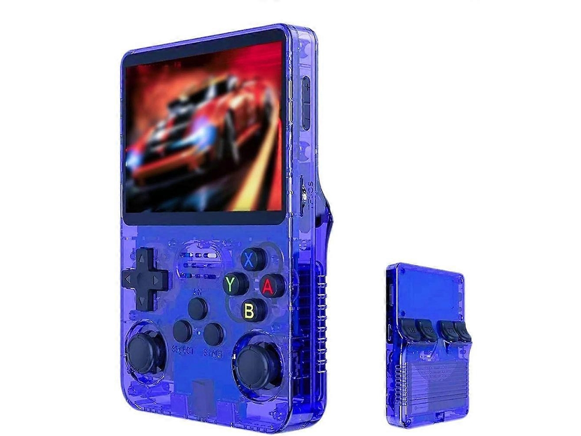 Console De Videogame Portátil Elosung Blue Retro Com Cartão De Memória De 128 Gb, Jogos 3d, Tela Hd, Dois Joysticks, Consoles De Videogame Ly Ebike