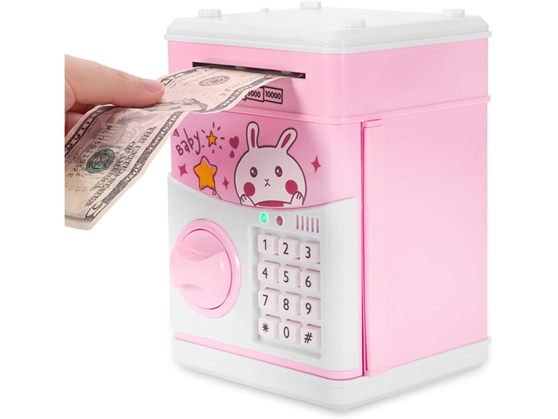 Cofrinho Em Forma De Coelho, Caixa Eletrônico Com Trava De Senha, Presente Fofo Para Crianças. Aquaforge