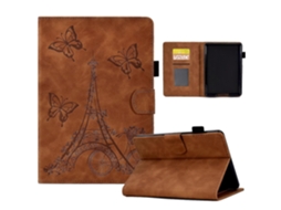 Capa de couro com relevo para tablet inteligente Amazon Kindle Paperwhite 4/3/2/1 Tower Webake