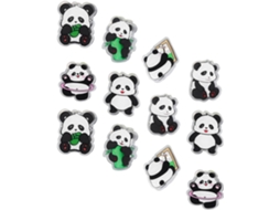 Bestyash Clips Multifuncionais de Acrílico para Fotos, 12 Clips Adoráveis com Design de Panda para Organizar Documentos