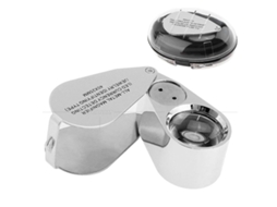 Lupa Portátil 40x Com Led E Luz Uv Para Joias Aquaforge