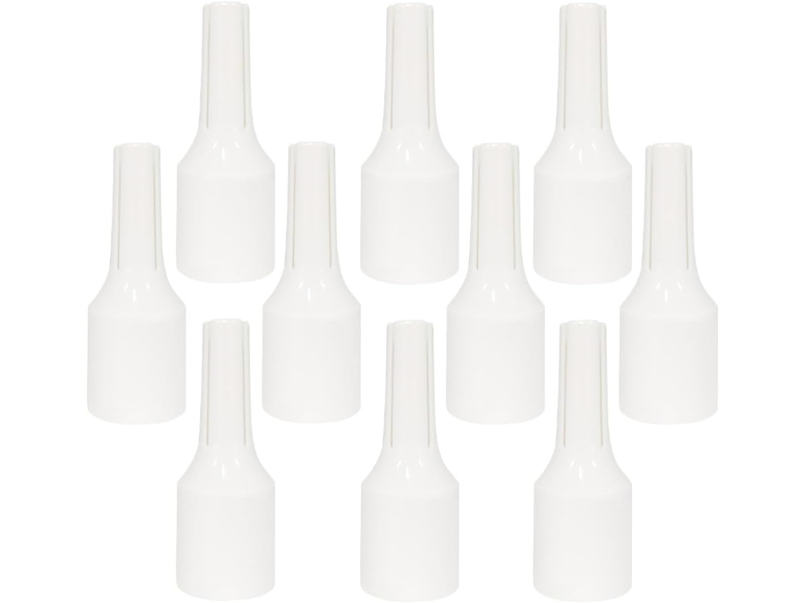 Conjunto De 10 Abridores De Lâmpada De Vidro E Quebra-lâmpadas De Plástico Branco.