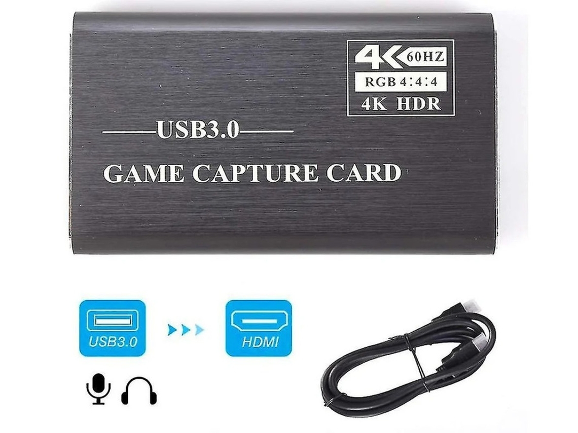 Placa de captura de vídeo HDMI 4K USB3.0 1080P 60fps Conversor portátil confiável para transmissão de alta definição Yizhood