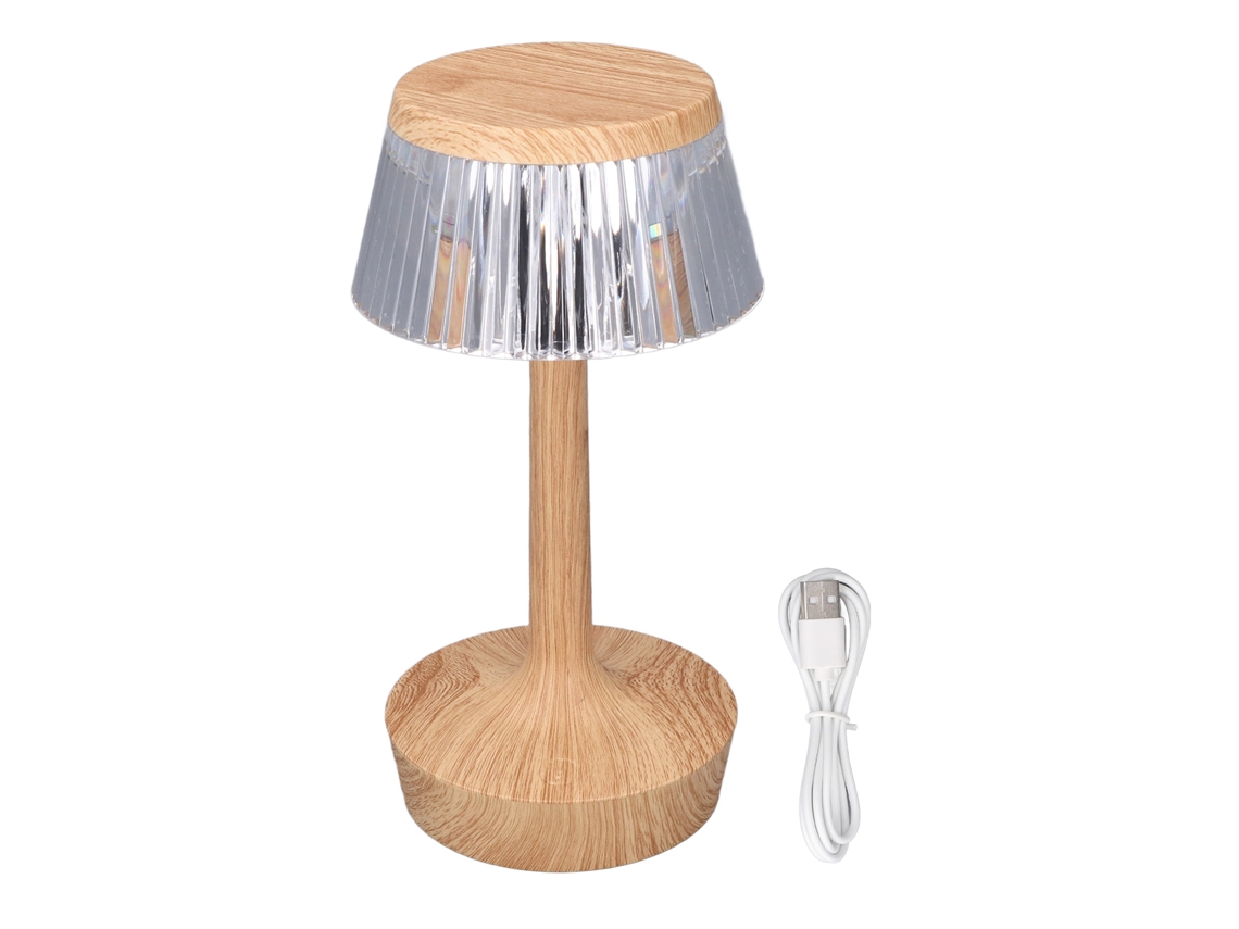 Lâmpada de Mesa sem fios com toque, dimmer, 3 cores, bateria recarregável 1500mAh, LED portátil S/MARCA