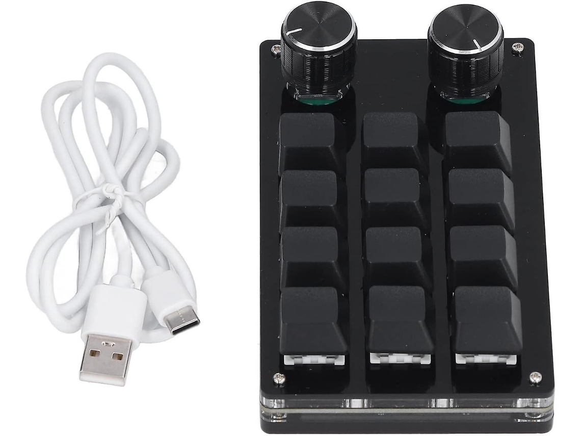 Teclado Mecânico Para Jogos, 12 Teclas, 2 Botões, Teclado Osu Pequeno Para Programação Faça Você Mesmo, Teclado Para Jogos Osu Everley891