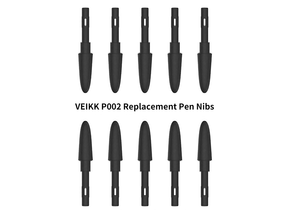 Veikk P002 10pcs Pontes De Caneta De Reposição Resistentes Ao Desgaste Para Tablets Gráficos A50 A15 A15pro