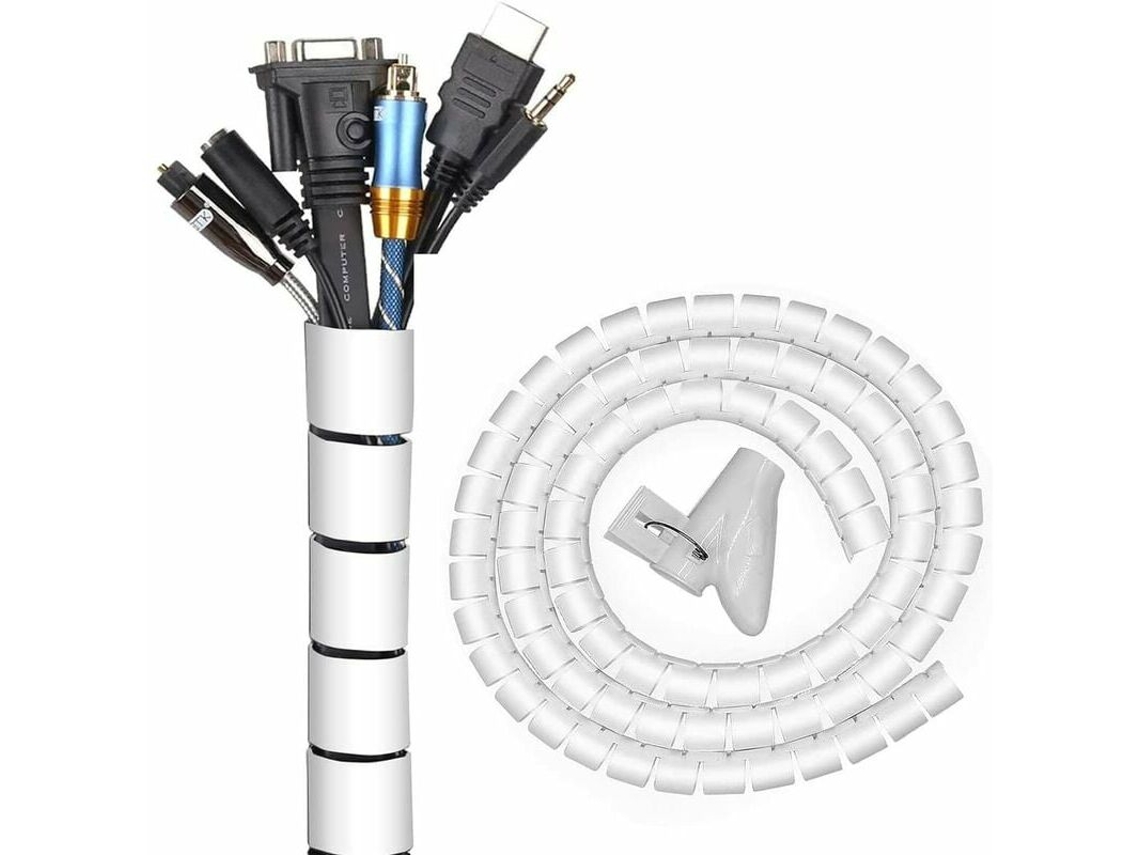 Manga protetora AQUAFORGE para cabos, 22mm, 3m, para TV, PC, home theater, carro, escritório