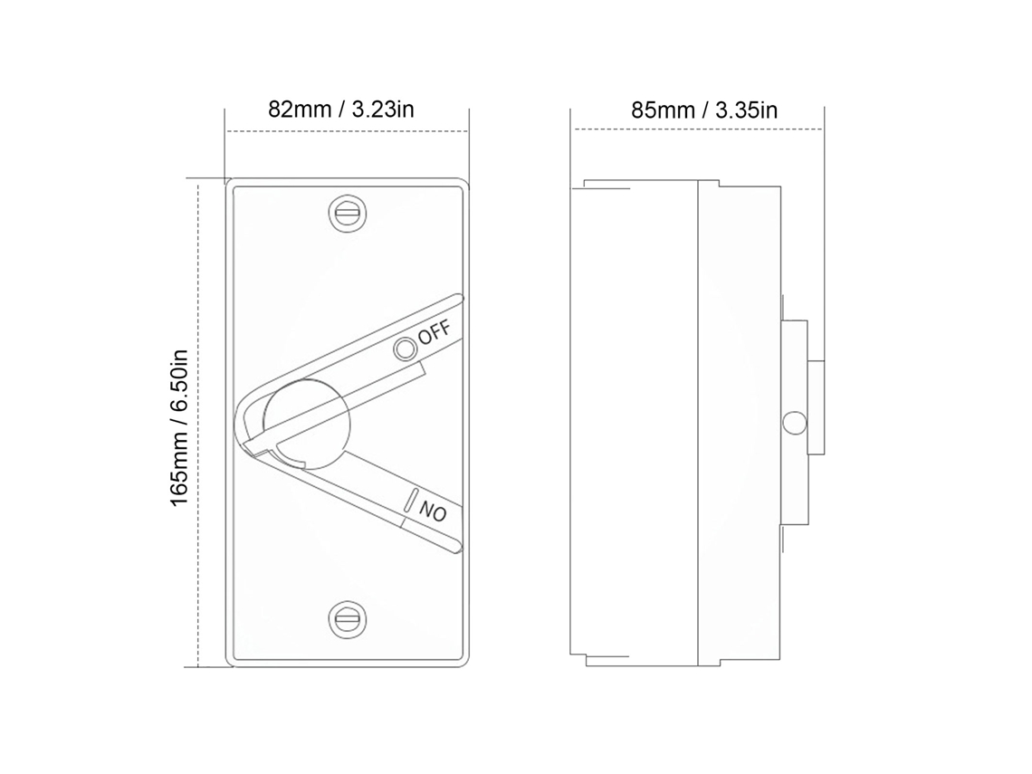 Interruptor De Motor Encerrado 3p 35a Ip65 440v