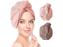 Conjunto De 2 Toalhas De Microfibra Com Botes Para Secagem Rpida De Cabelo Cuidados Com Os Cabelos Nostalgia88