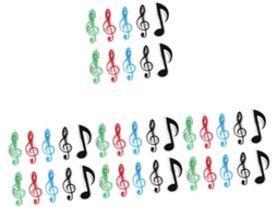 40 Peças De Marcadores Partitura Com Notas Musicais, Prendedores Partituras De Piano, Marcadores De Notas Musicais