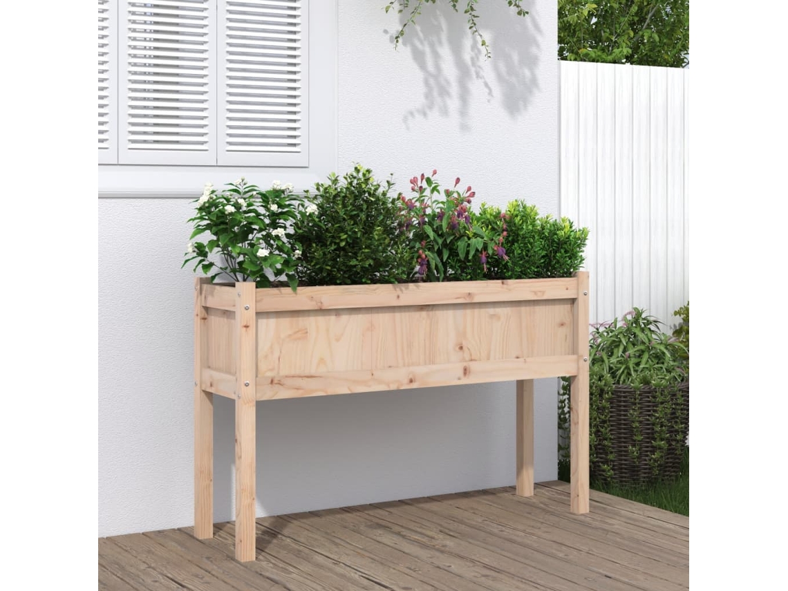 Vidaxl Vaso/floreira De Jardim Com Pernas 110x31x70 Cm Pinho Maciço