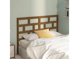 Vidaxl Cabeceira De Cama 126x4x100 Cm Pinho Maciço Castanho Mel