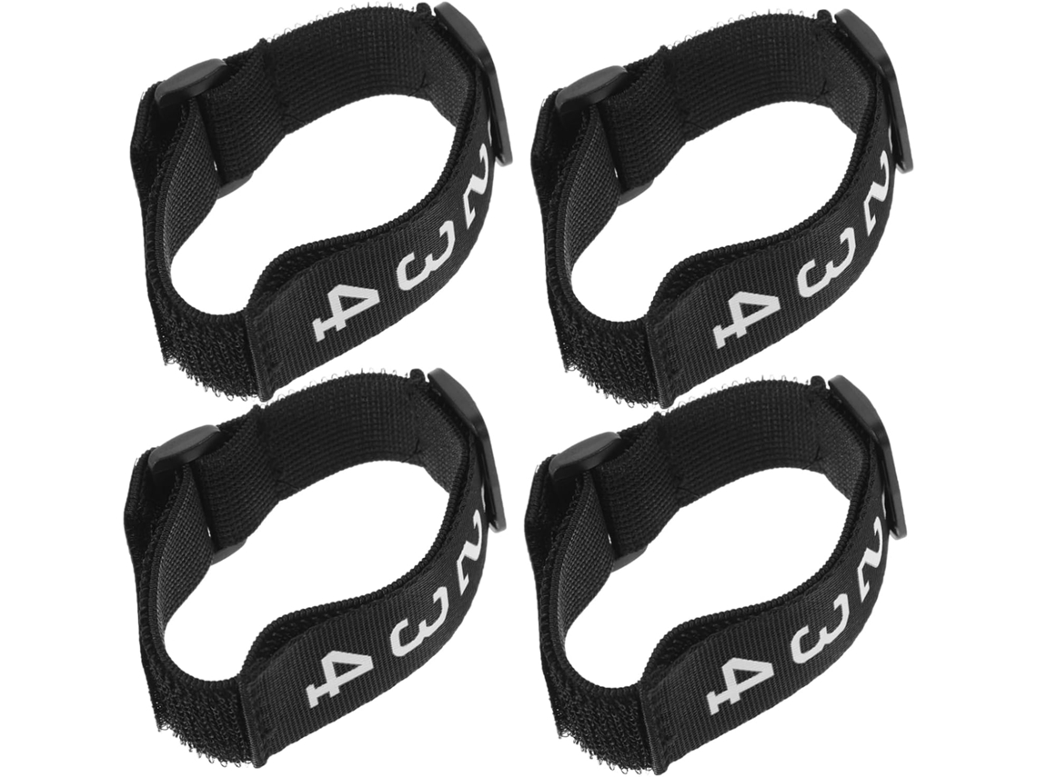 Pulseiras numeradas para árbitros, acessórios de futebol, 4 unidades, nylon e plástico, fácil identificação durante os jogos.