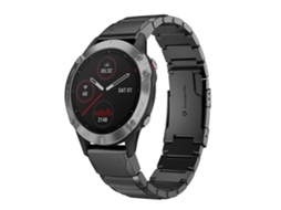 Bracelete de Smartwatch para Garmin Fenix 5X Plus 26mm de aço inoxidável com concha de tartaruga (preta)
