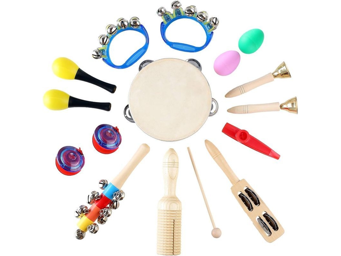 2026 juego de 15 Instrumentos Musicales de Madera para Niños: Ritmo Y Percusión (2025)