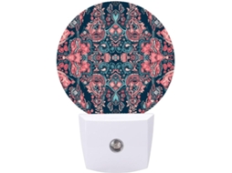 Luminária Noturna De Parede Com Plugue, Modelo Cheyenne Art Style Printed Led Night Light Com Sensor De, Luz Noturna