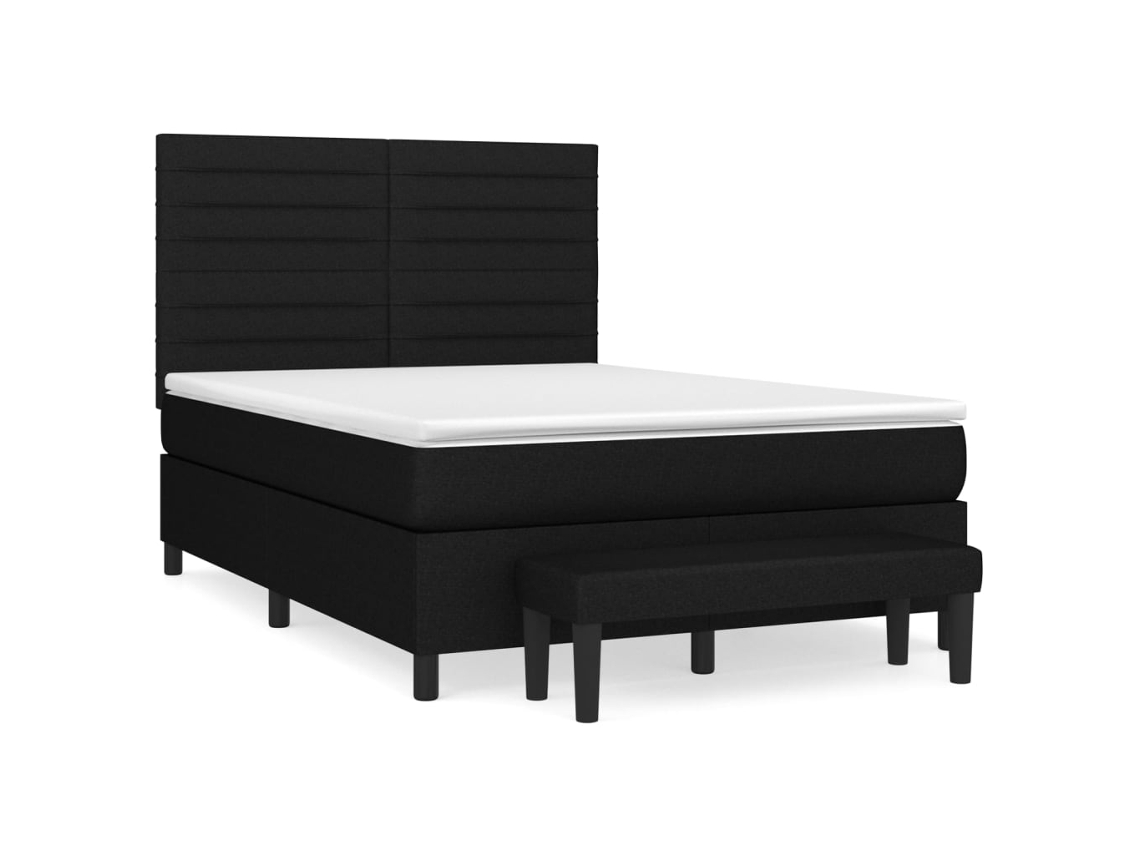 Box Spring Bed, Box Spring Beds Vidaxl Preto Tecido (140 X 190 Cm)