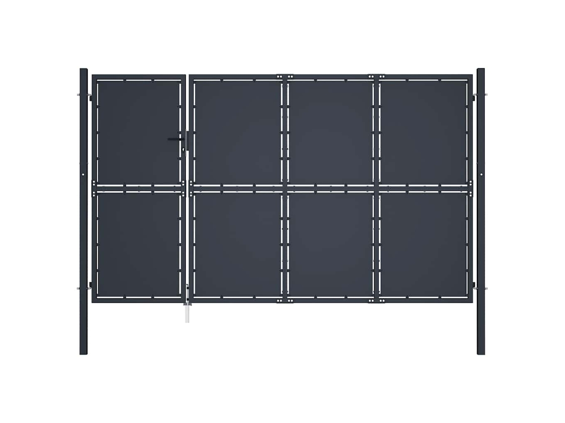Fence Gate, Fence Gates Vidaxl Antracite Aço (350 X 175 Cm)
