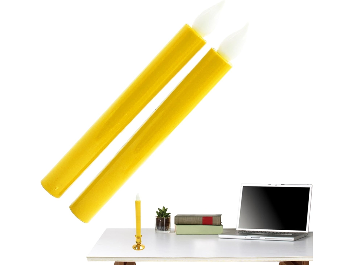 Conjunto De 2 Velas Led Para Decoração De Festas