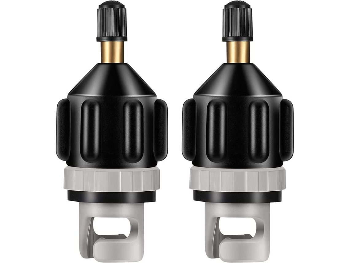 2 Adaptadores De Bomba Para Barco Inflável Sup Conector De Bico De Inflador Para Kayak Paddle Board Preto